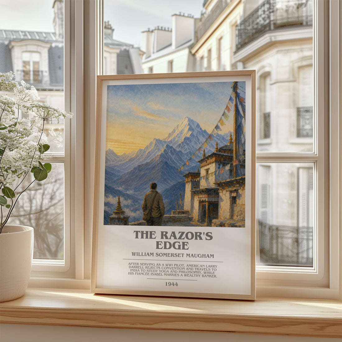 The Razor's Edge bookish poster colour and style options – William Somerset Maugham book art