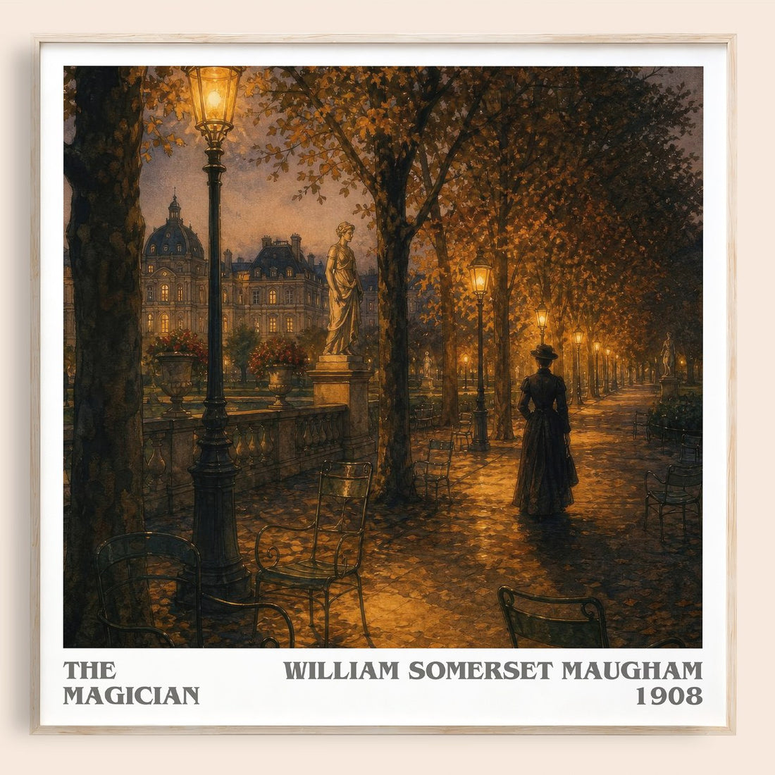 The Magician literary book poster by William Somerset Maugham – framed literary art print