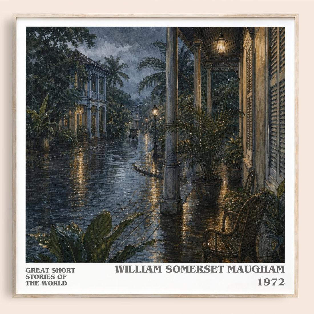 Great Short Stories of the World literary book poster by William Somerset Maugham – framed literary art print