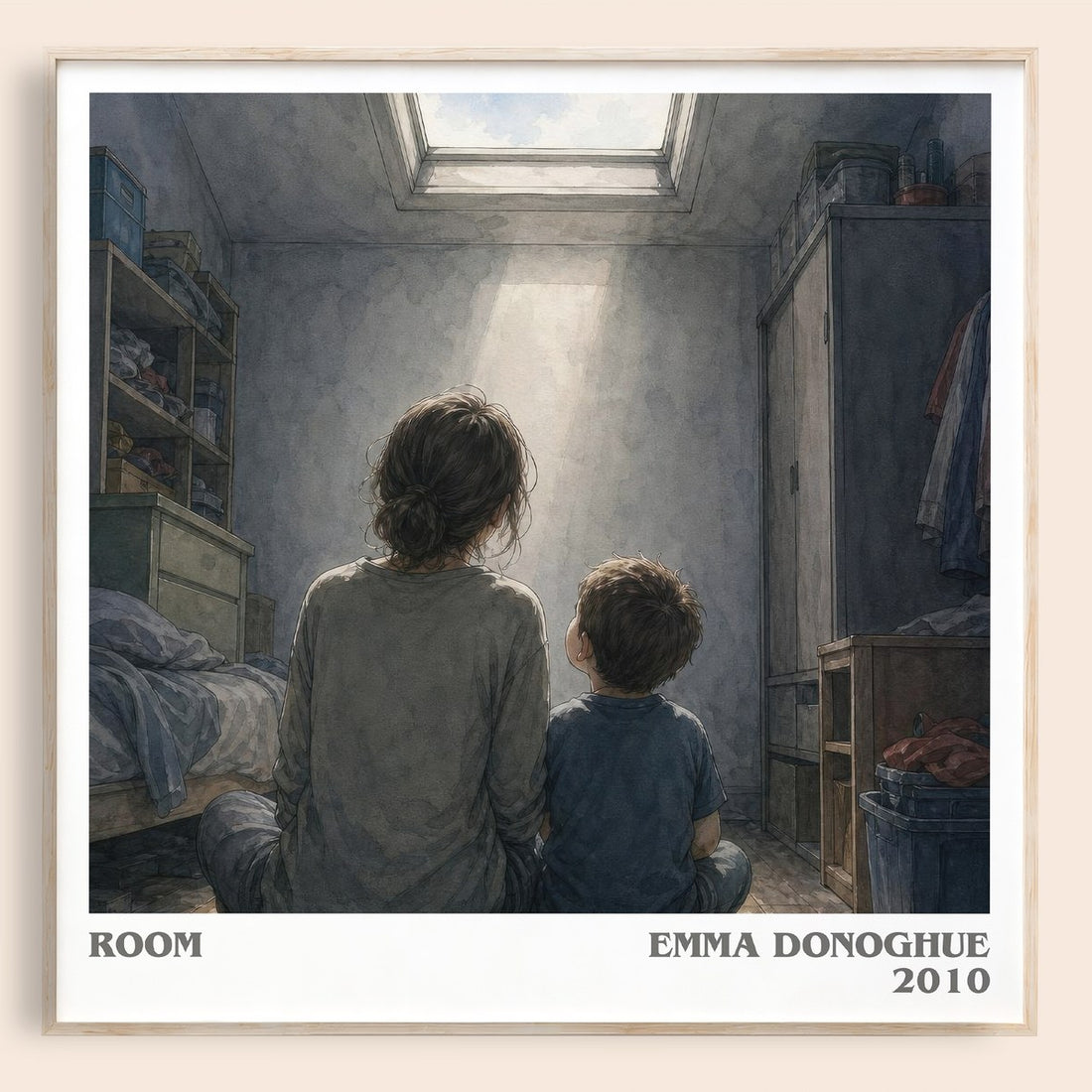 Room literary book poster by Emma Donoghue – framed literary art print