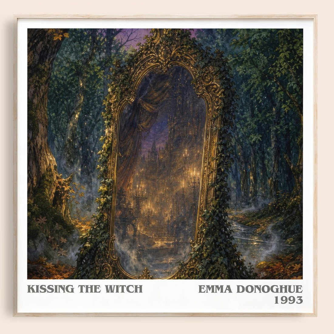 Kissing the Witch literary book poster by Emma Donoghue – framed literary art print