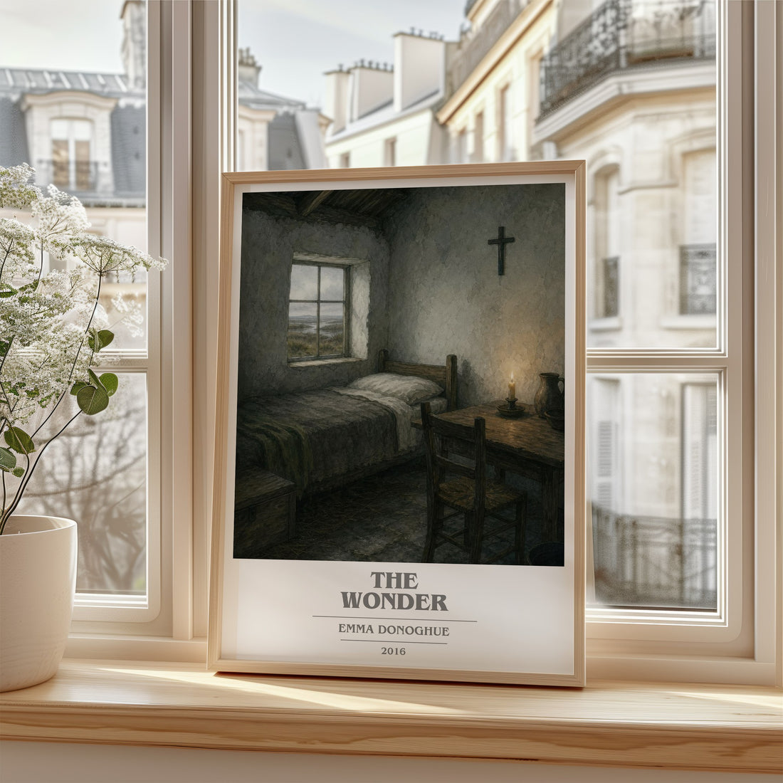 The Wonder book cover poster colour and style options – Emma Donoghue book art