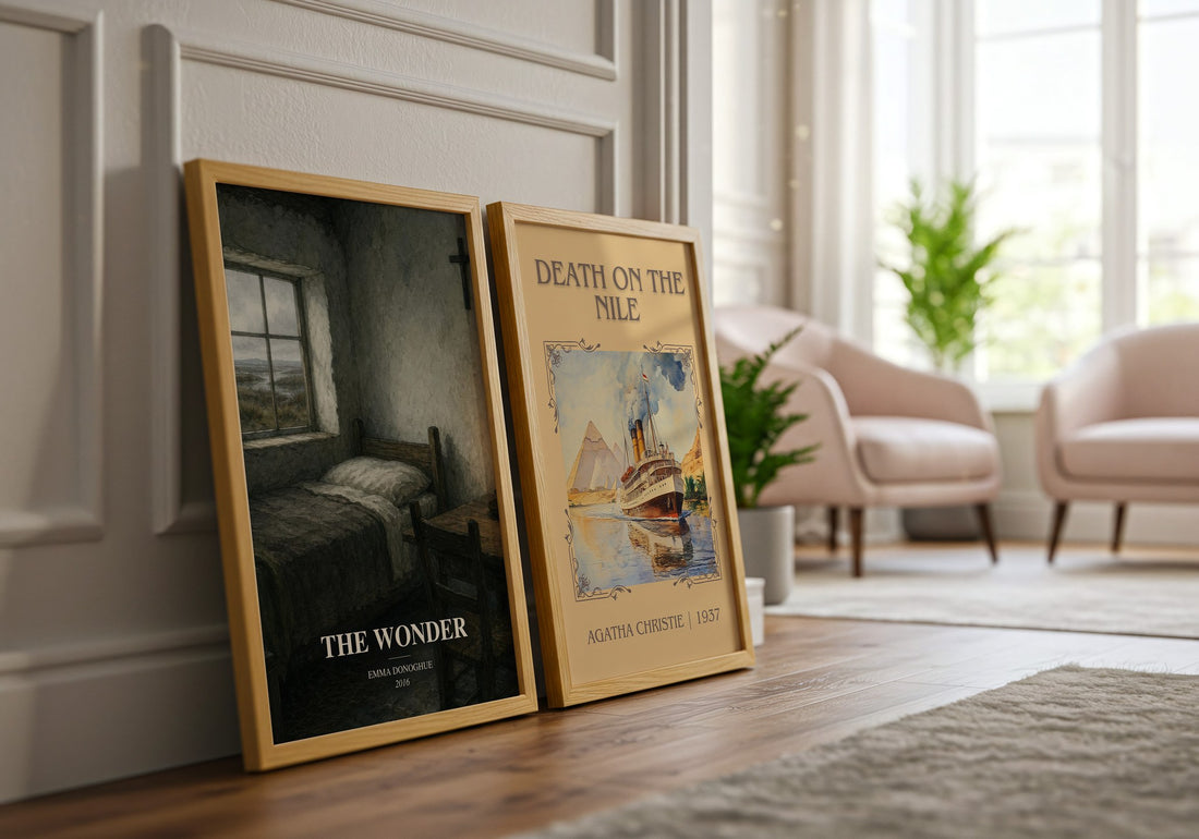 The Wonder watercolour print framed by window – literary home decor