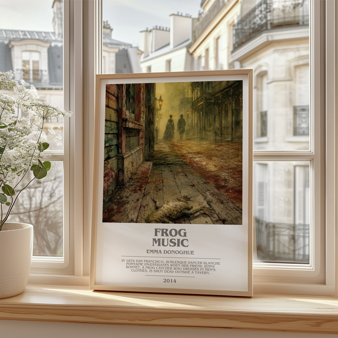Frog music bookish poster colour and style options – Emma Donoghue book art