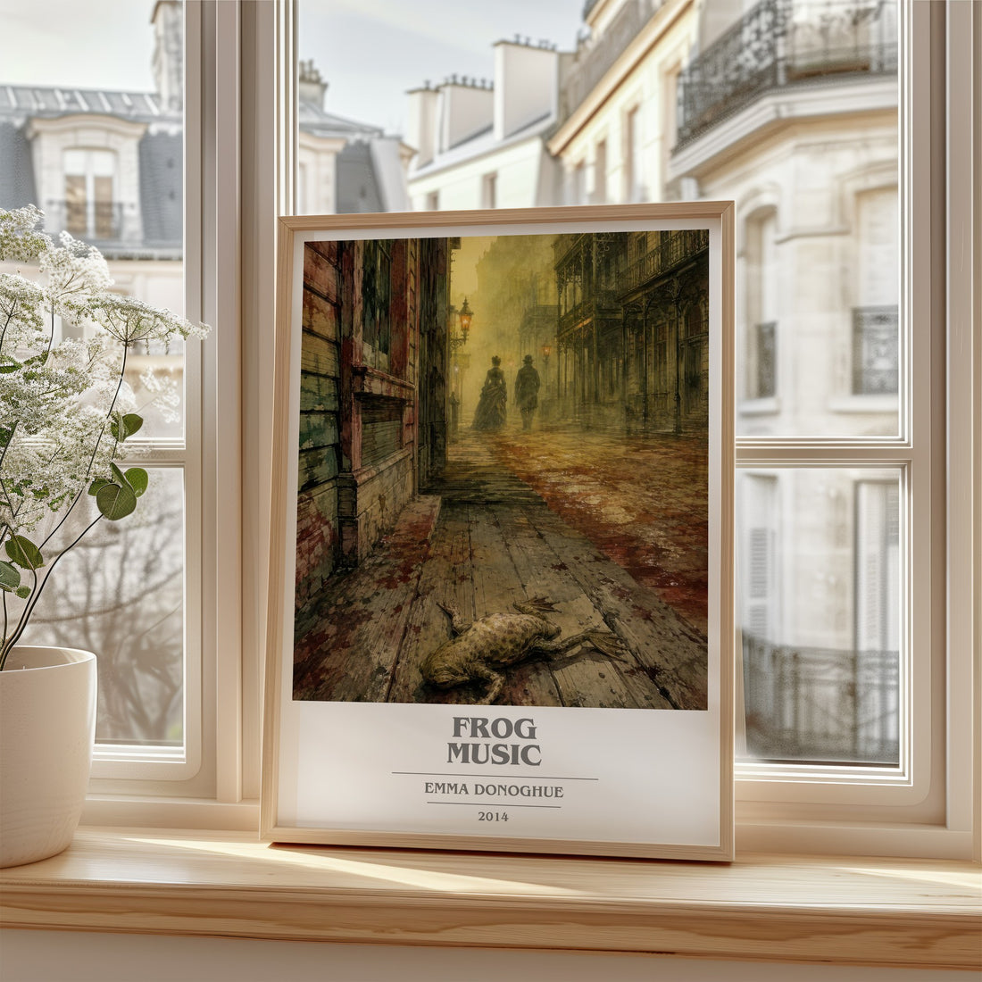 Frog music book cover poster colour and style options – Emma Donoghue book art