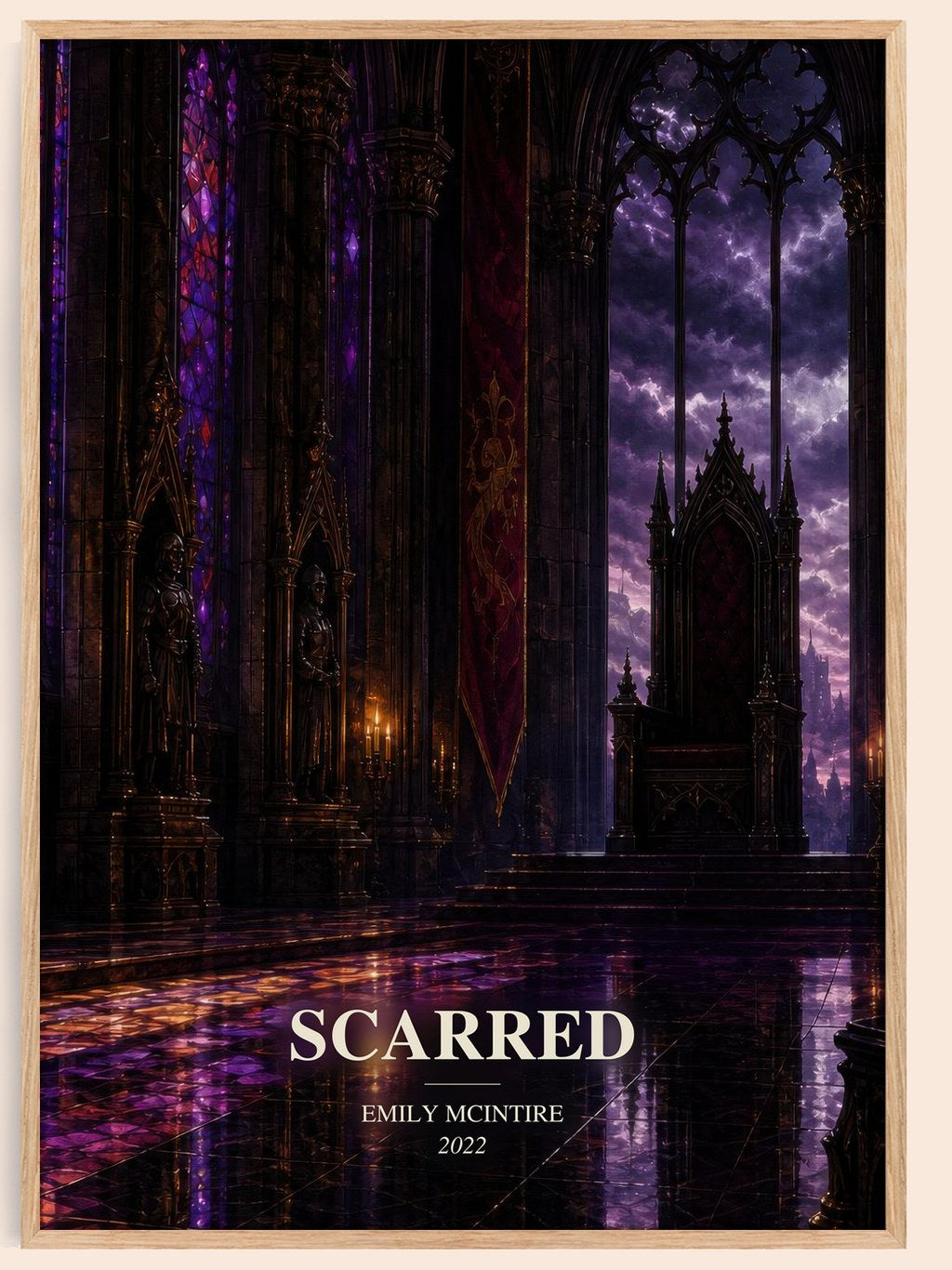 Scarred watercolour book poster by Emily McIntire – framed literary art print