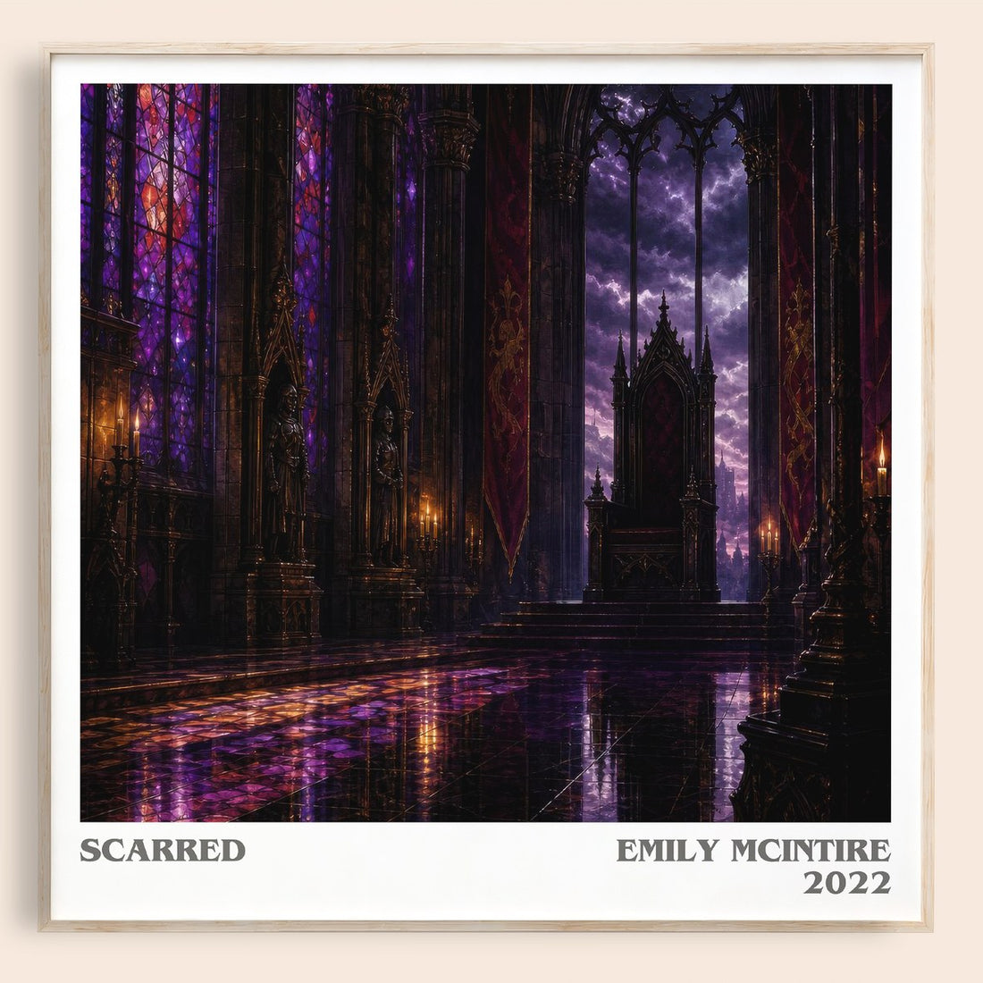 Scarred literary book poster by Emily McIntire – framed literary art print