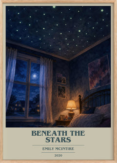Beneath the Stars Book Cover Poster by Emily McIntire