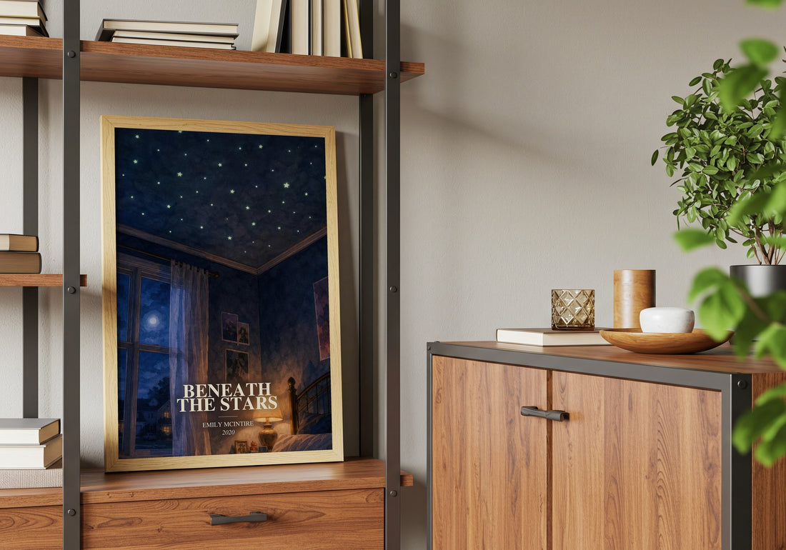 Beneath the Stars book watercolour illustration paper finish options – matte satin gloss