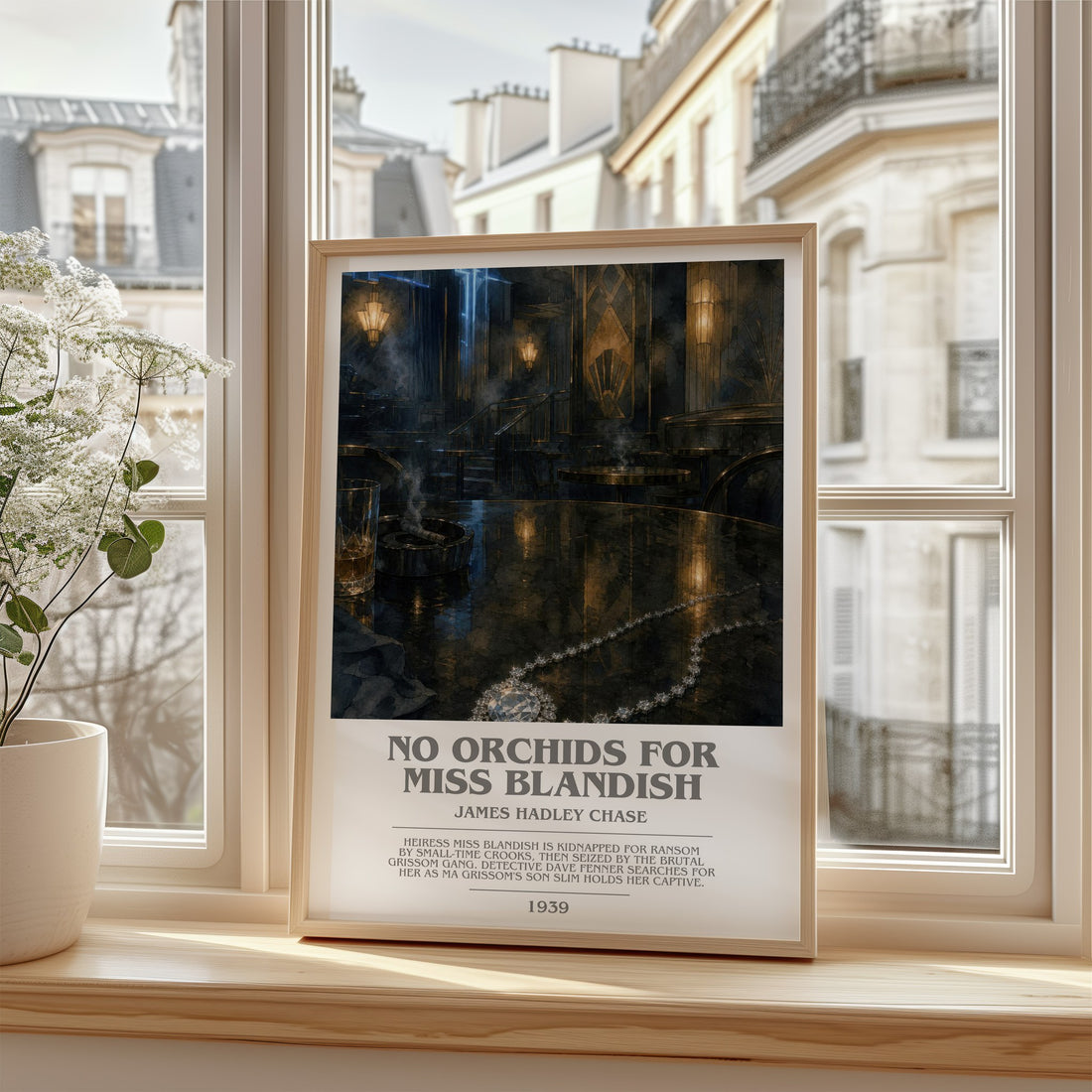 No Orchids for Miss Blandish bookish poster colour and style options – James Hadley Chase book art