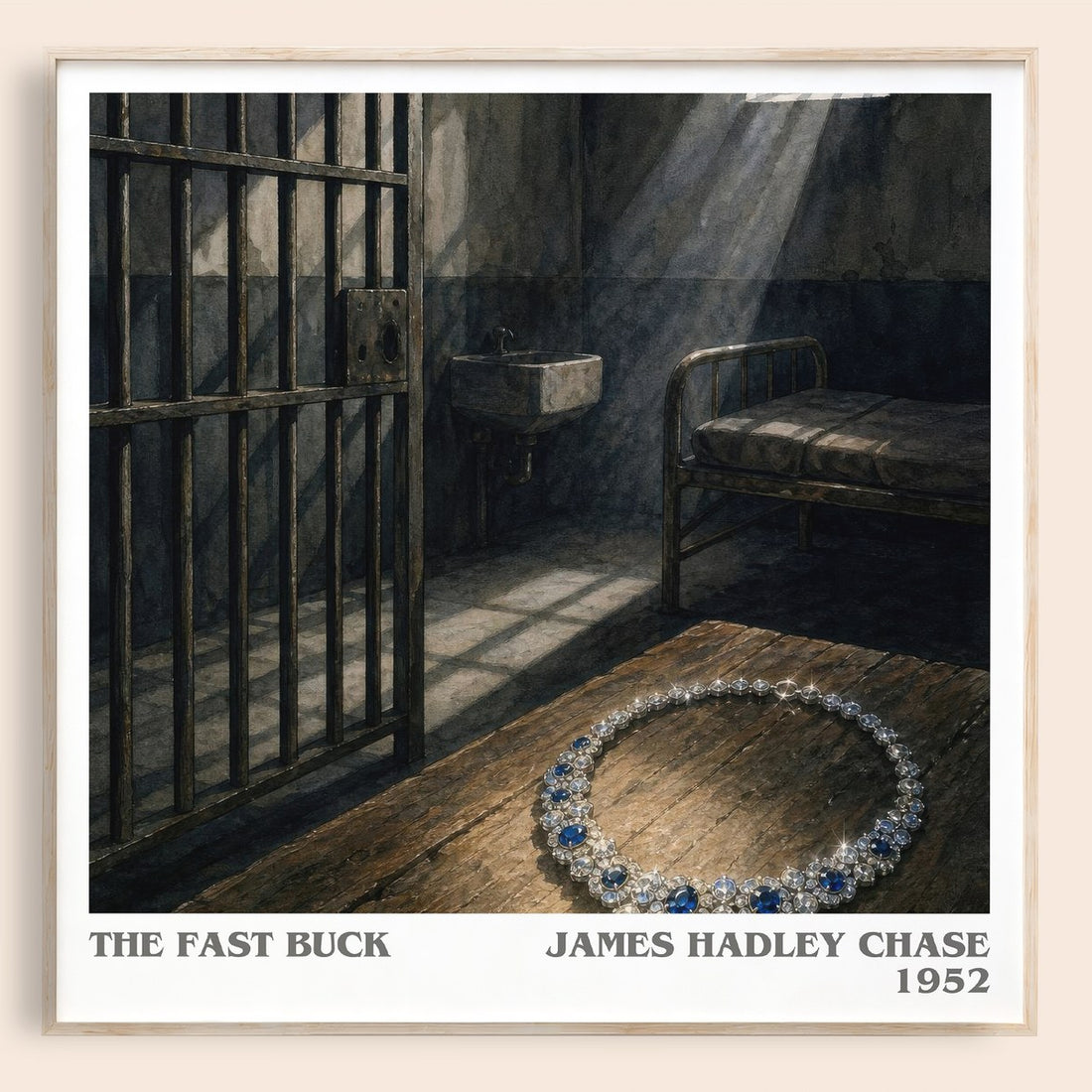 The Fast Buck literary book poster by James Hadley Chase – framed literary art print