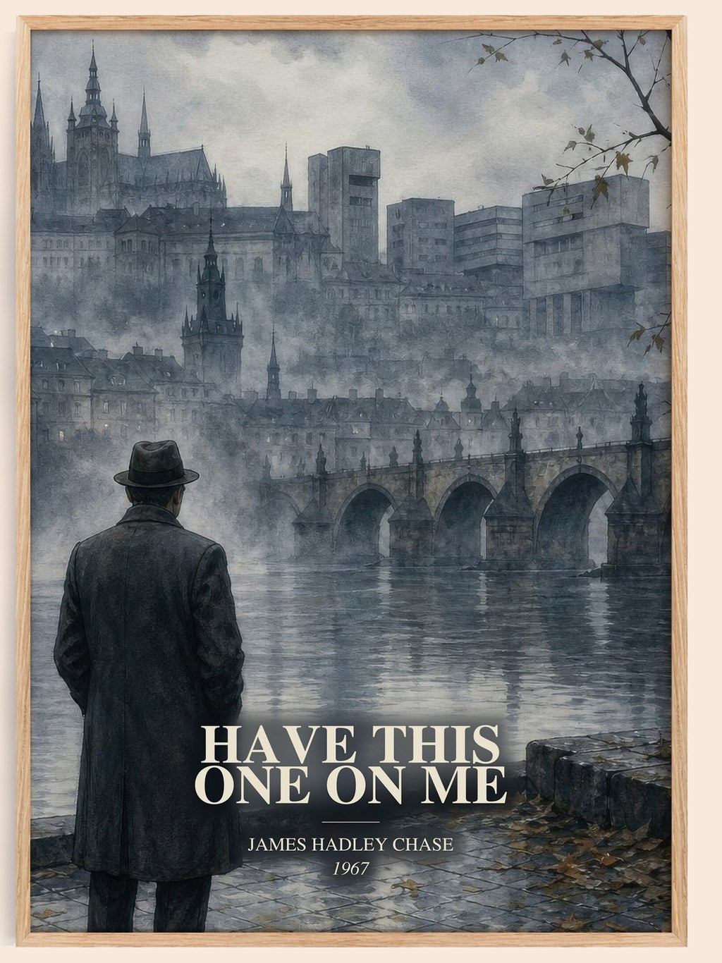 Have this one on me watercolour book poster by James Hadley Chase – framed literary art print