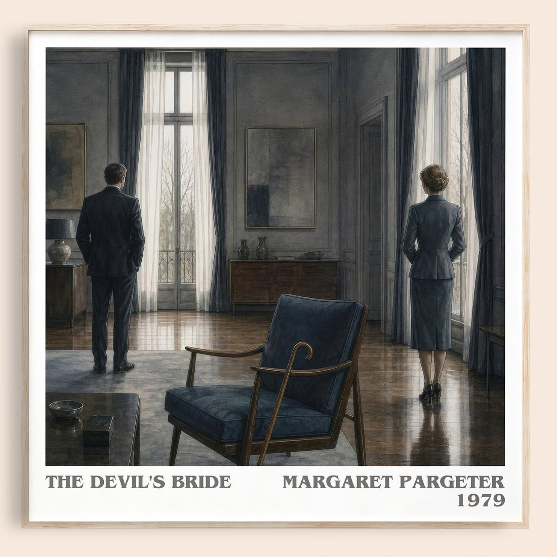 The Devil's Bride literary book poster by Margaret Pargeter – framed literary art print