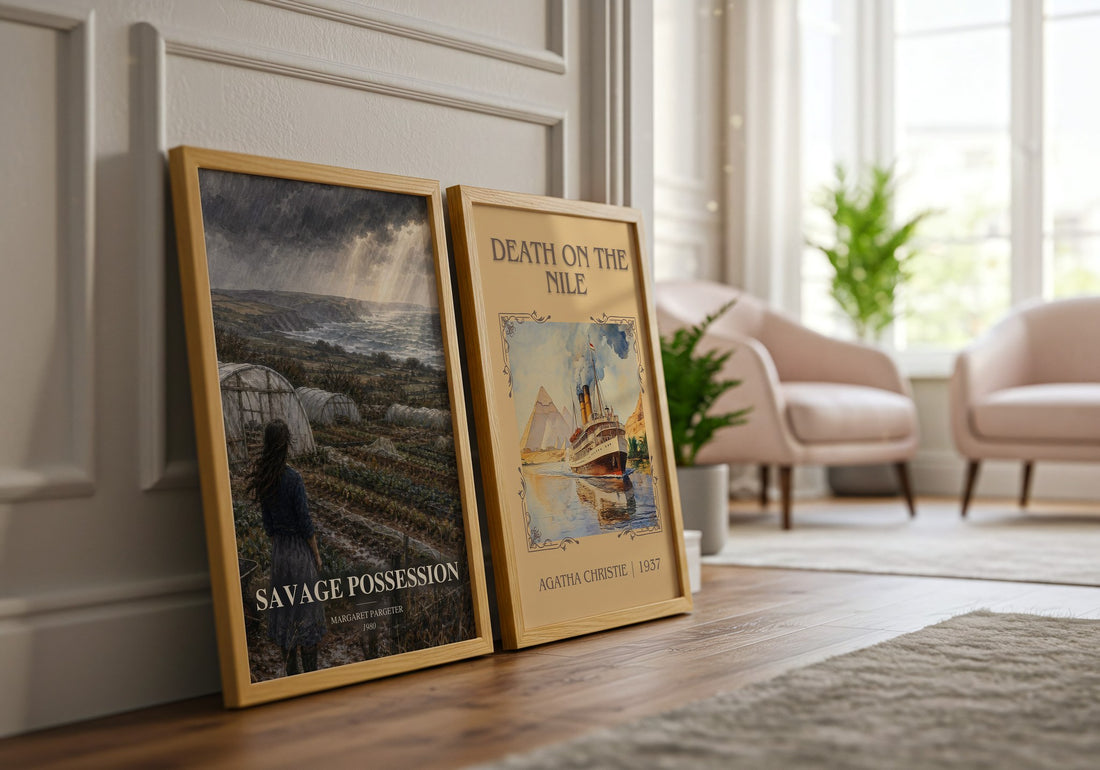Savage possession watercolour print framed by window – literary home decor