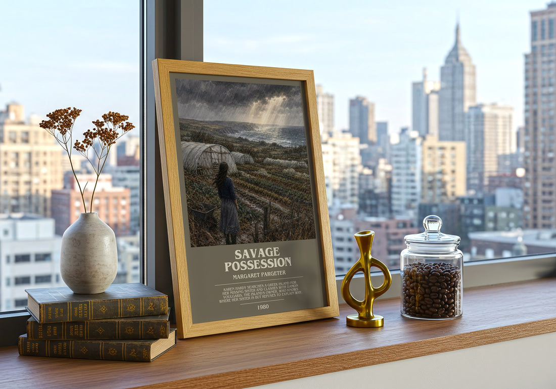 Savage possession bookish print framed by window – literary home decor