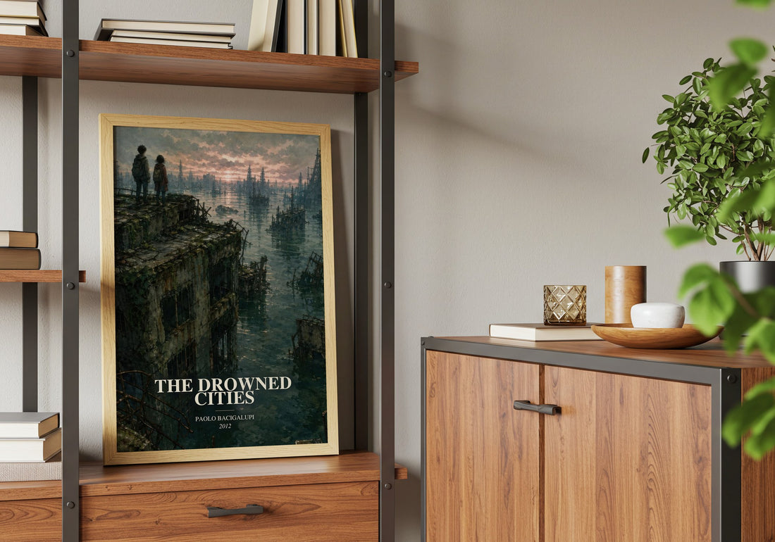The drowned cities book watercolour illustration paper finish options – matte satin gloss