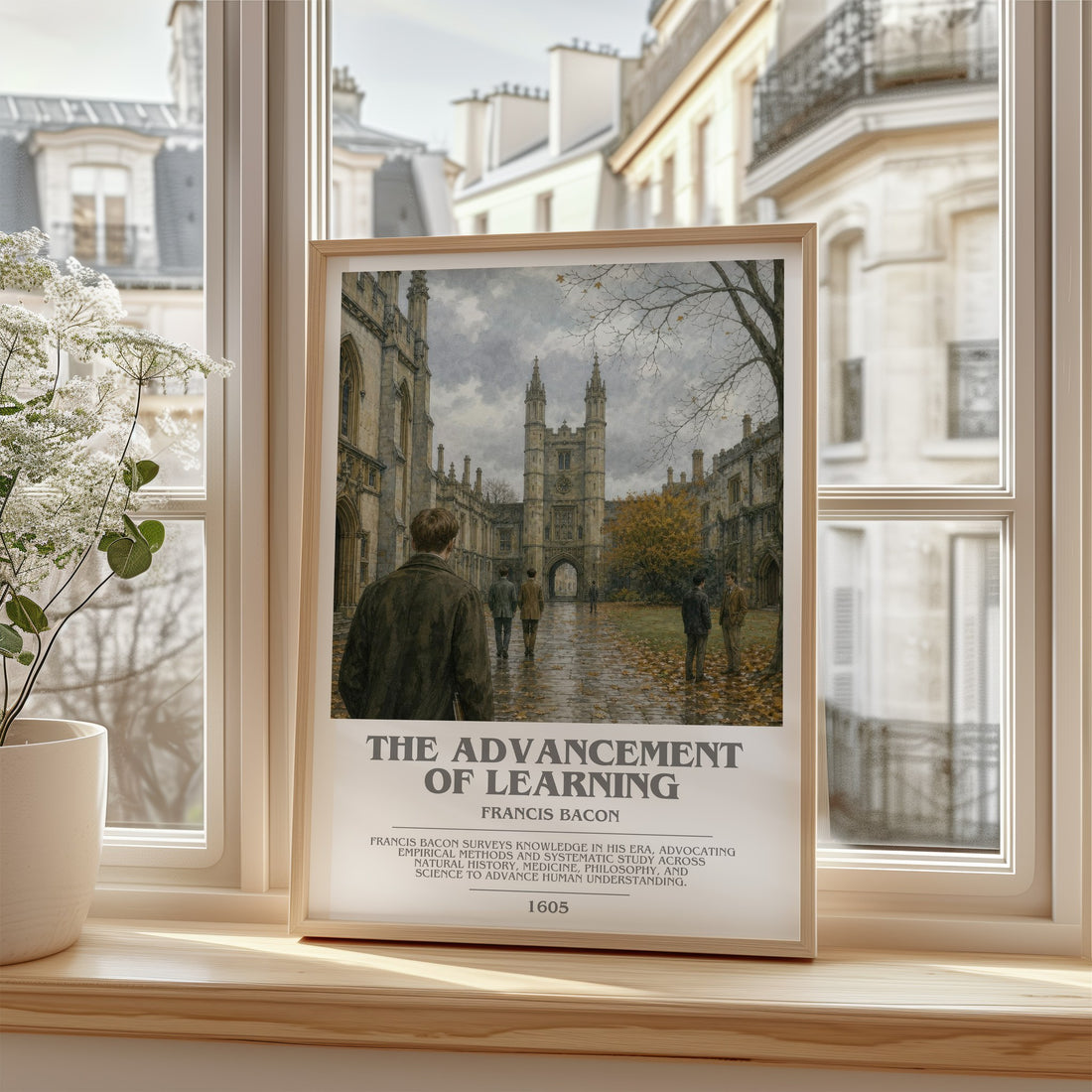 The advancement of learning bookish poster colour and style options – Francis Bacon book art