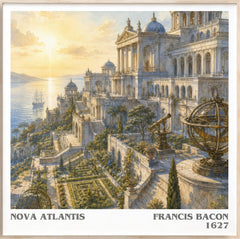 Nova Atlantis Literary Art Print by Francis Bacon