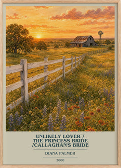 Unlikely Lover / The Princess Bride /Callaghan's Bride Book Cover Poster by Diana Palmer