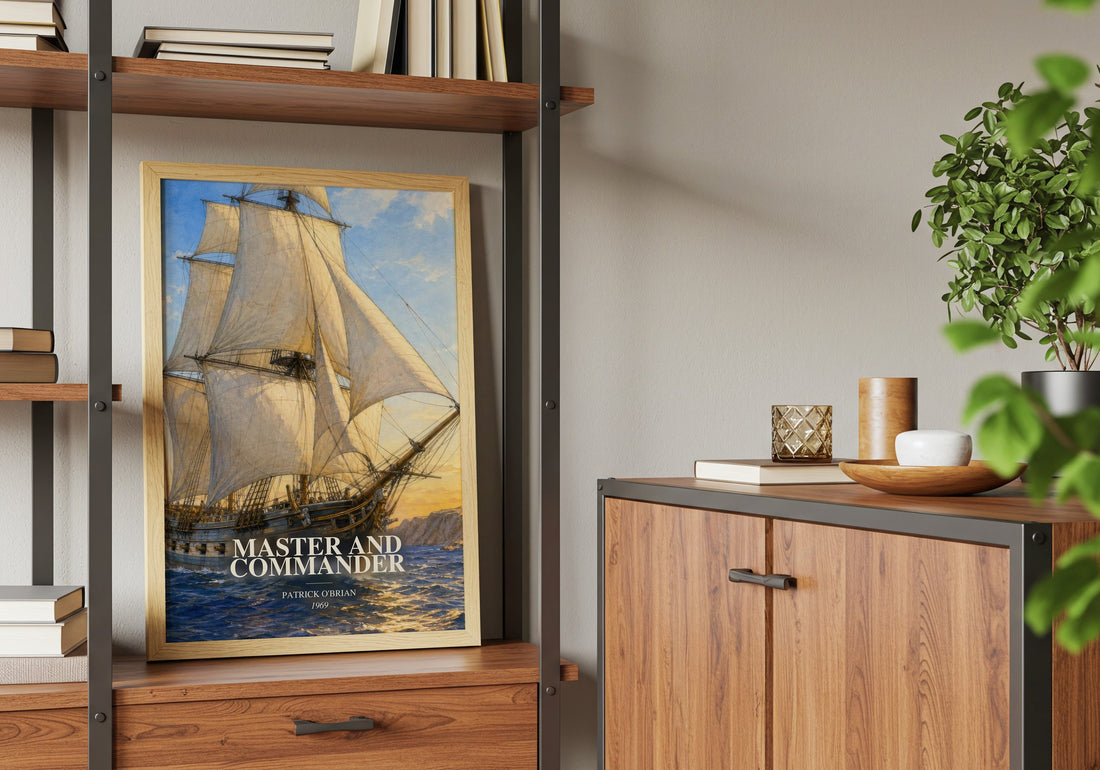 Master and Commander book watercolour illustration paper finish options – matte satin gloss