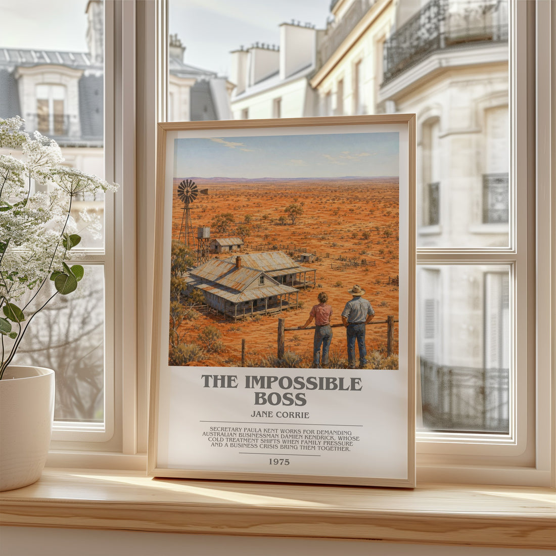 The Impossible Boss bookish poster colour and style options – Jane Corrie book art