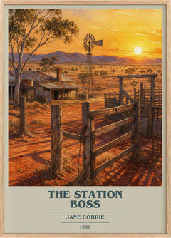 The station boss Book Cover Poster by Jane Corrie