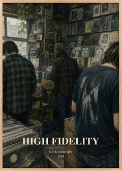 High Fidelity Book Watercolour Illustration by Nick Hornby