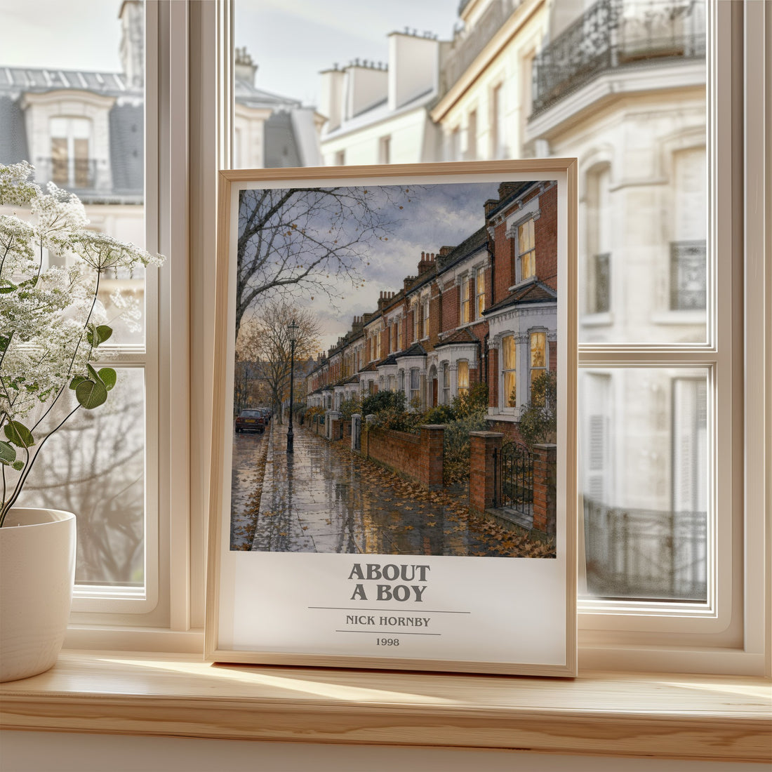 About a Boy book cover poster colour and style options – Nick Hornby book art