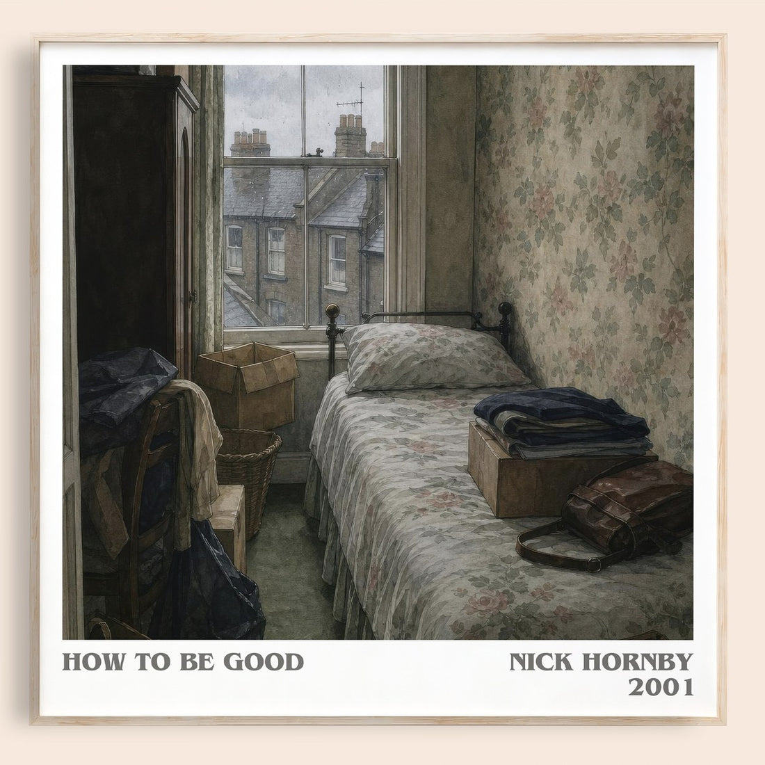How to Be Good literary book poster by Nick Hornby – framed literary art print