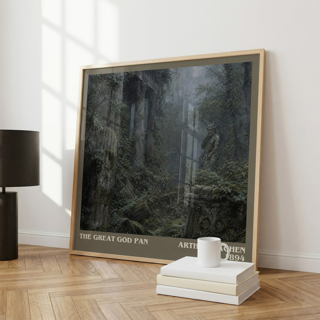 The Great God Pan literary print framed by window – literary home decor