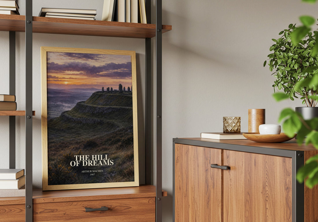 The Hill of Dreams book watercolour illustration paper finish options – matte satin gloss