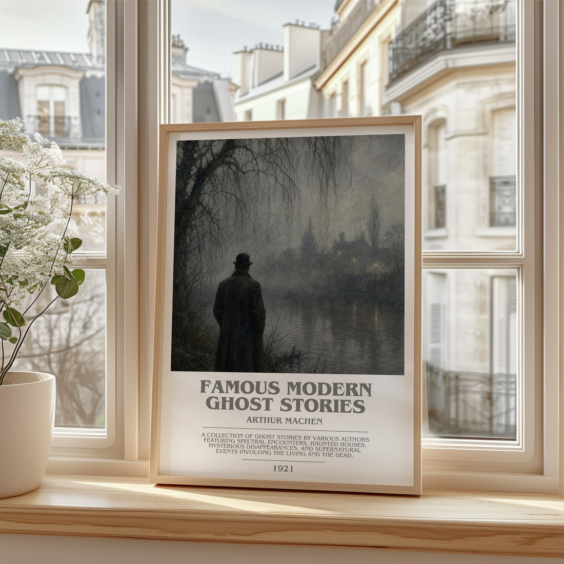 Famous Modern Ghost Stories bookish poster colour and style options – Arthur Machen book art