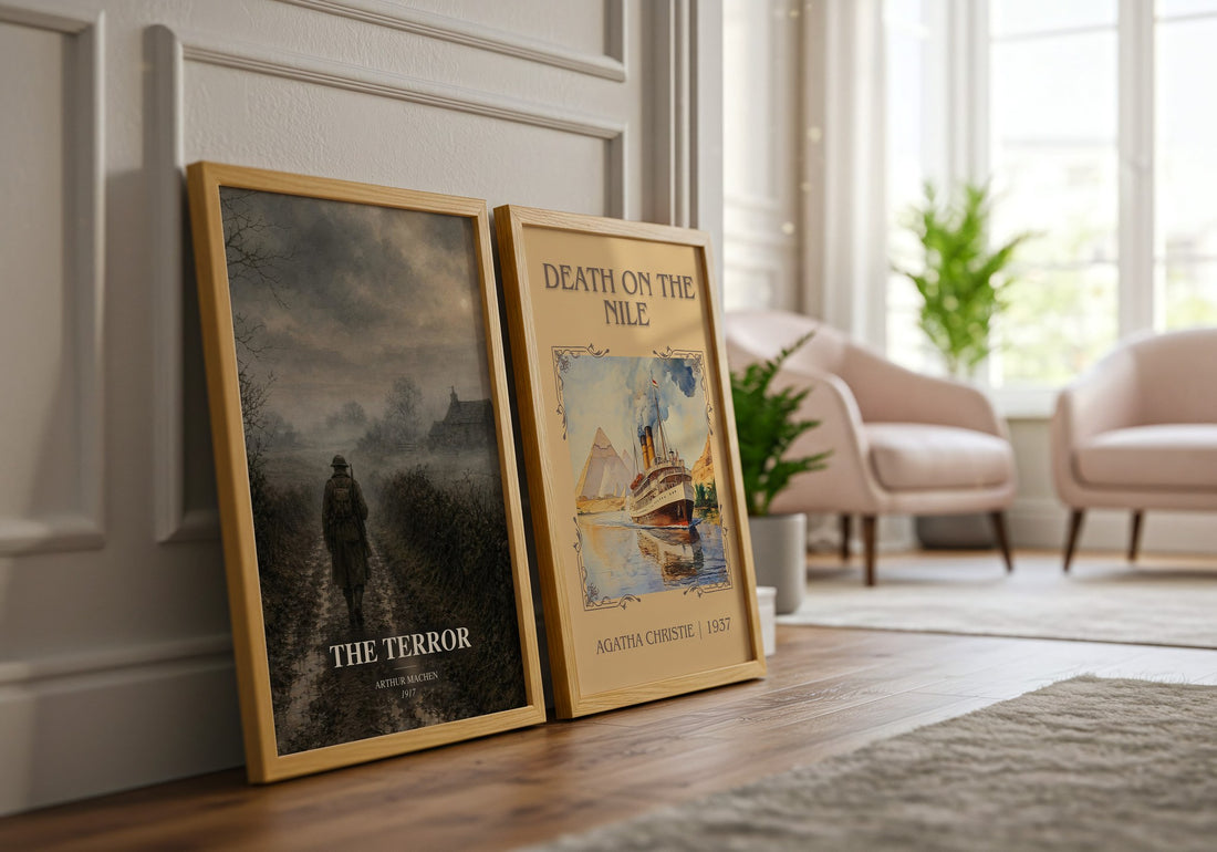 The Terror watercolour print framed by window – literary home decor