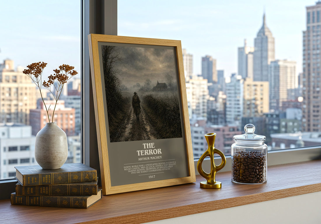 The Terror bookish print framed by window – literary home decor