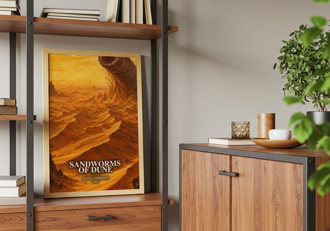 Sandworms of Dune book watercolour illustration paper finish options – matte satin gloss