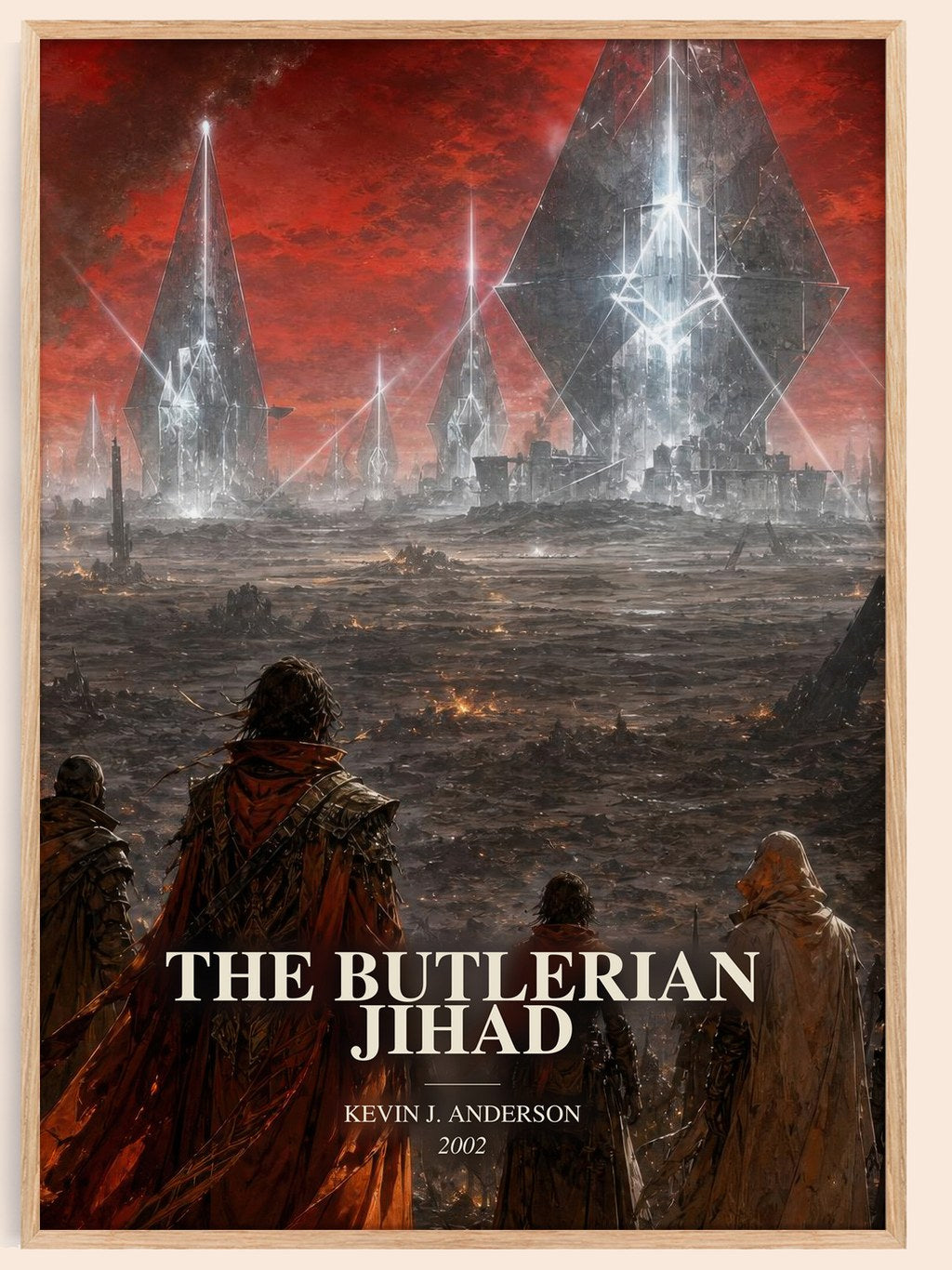 The Butlerian Jihad watercolour book poster by Kevin J. Anderson – framed literary art print