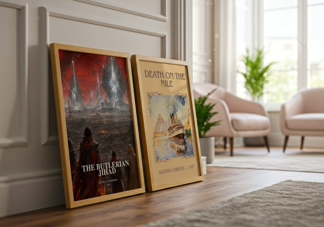 The Butlerian Jihad watercolour print framed by window – literary home decor