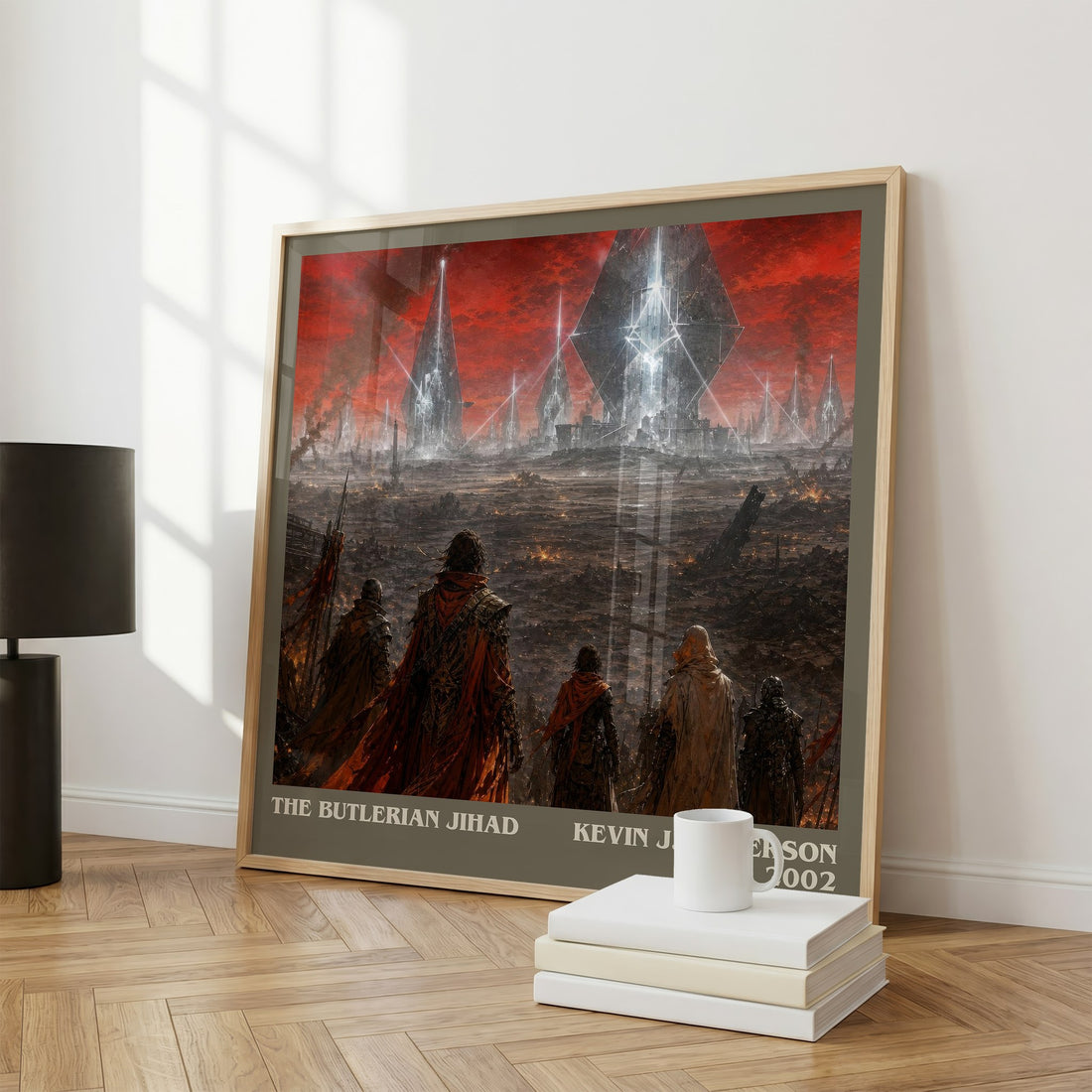 The Butlerian Jihad literary print framed by window – literary home decor