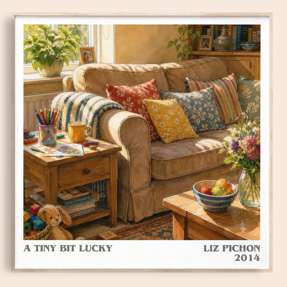 A Tiny Bit Lucky literary book poster by Liz Pichon – framed literary art print