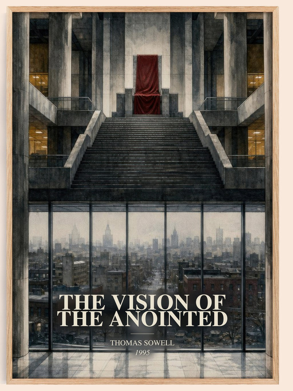 The Vision of the Anointed watercolour book poster by Thomas Sowell – framed literary art print