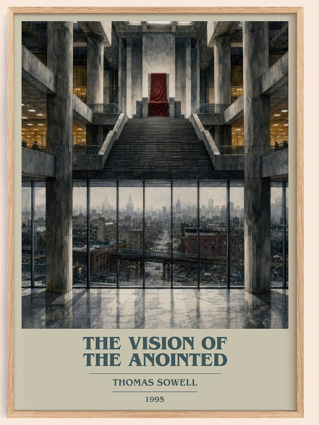 The Vision of the Anointed book cover book poster by Thomas Sowell – framed literary art print
