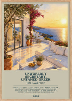Unworldly Secretary, Untamed Greek Bookish Wall Art by Kim Lawrence