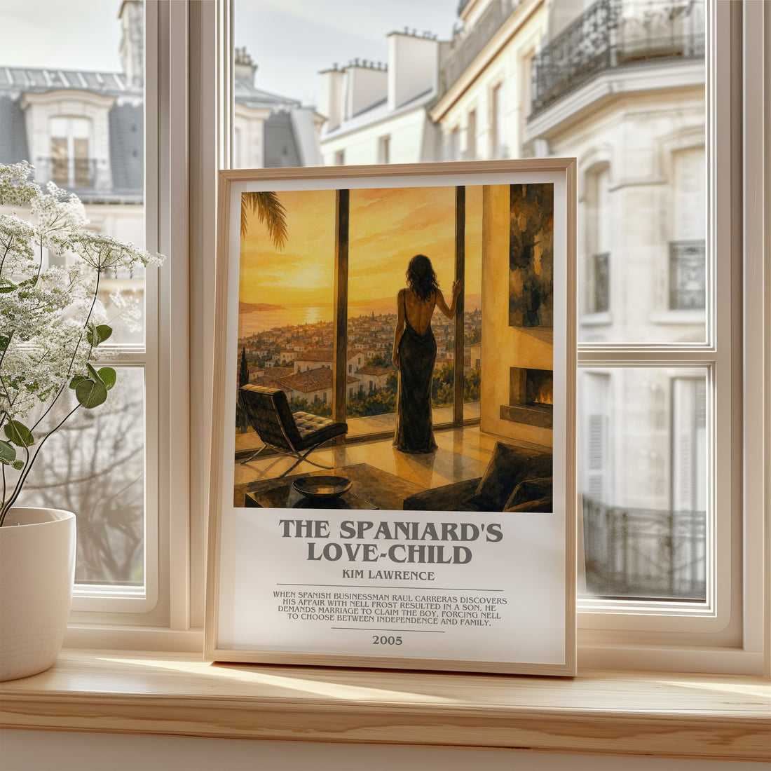The Spaniard's Love-Child bookish poster colour and style options – Kim Lawrence book art