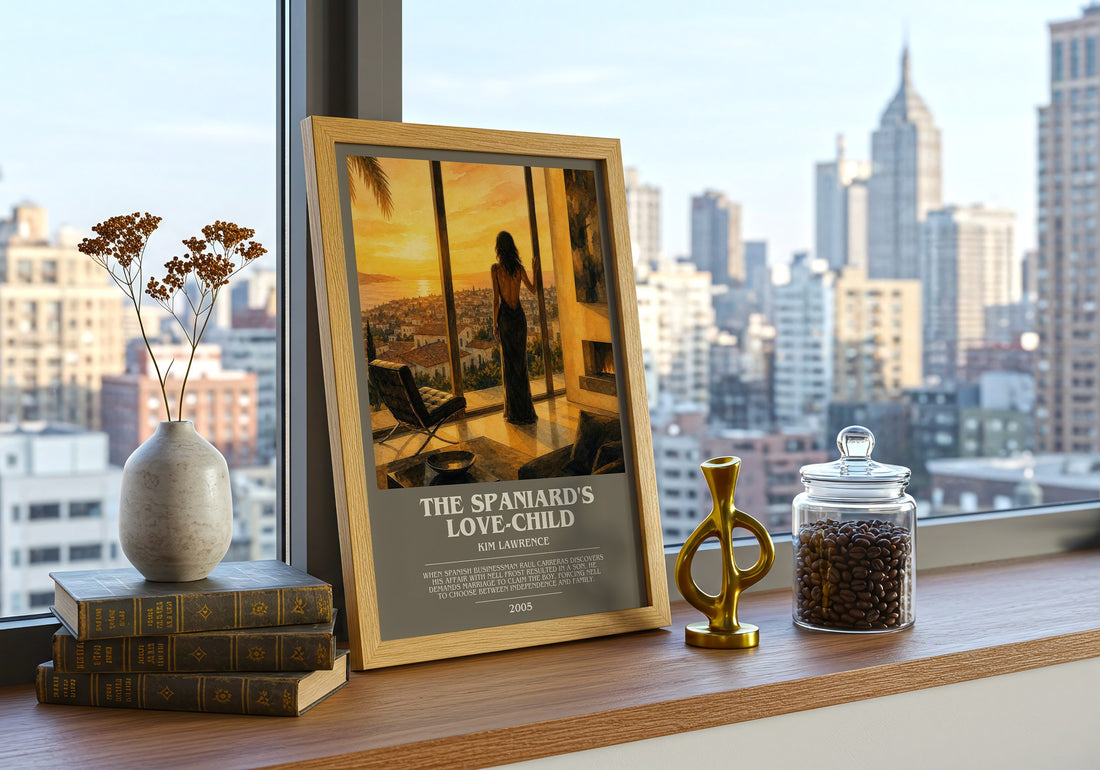 The Spaniard's Love-Child bookish print framed by window – literary home decor