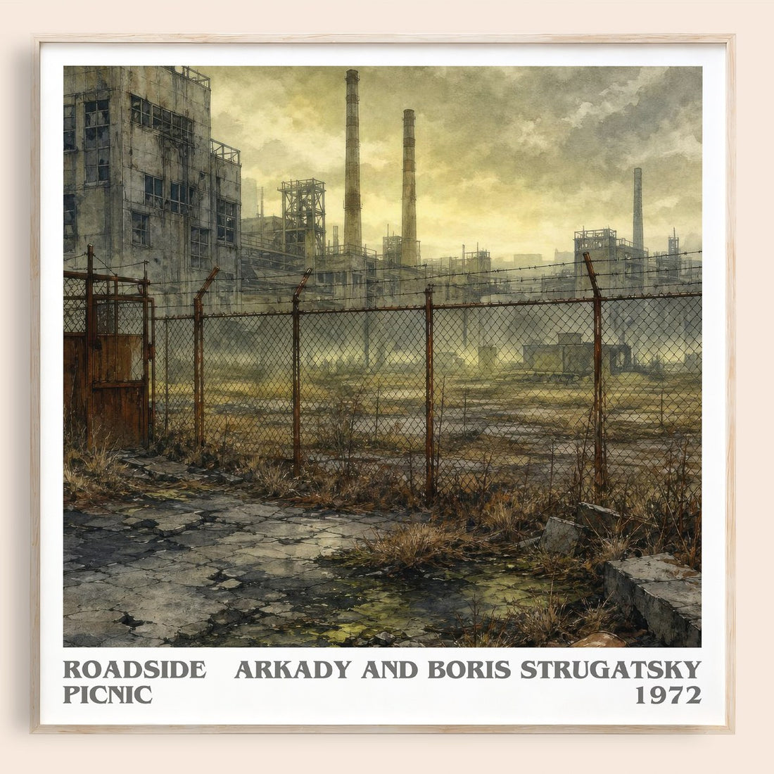 Roadside Picnic literary book poster by Arkady and Boris Strugatsky – framed literary art print