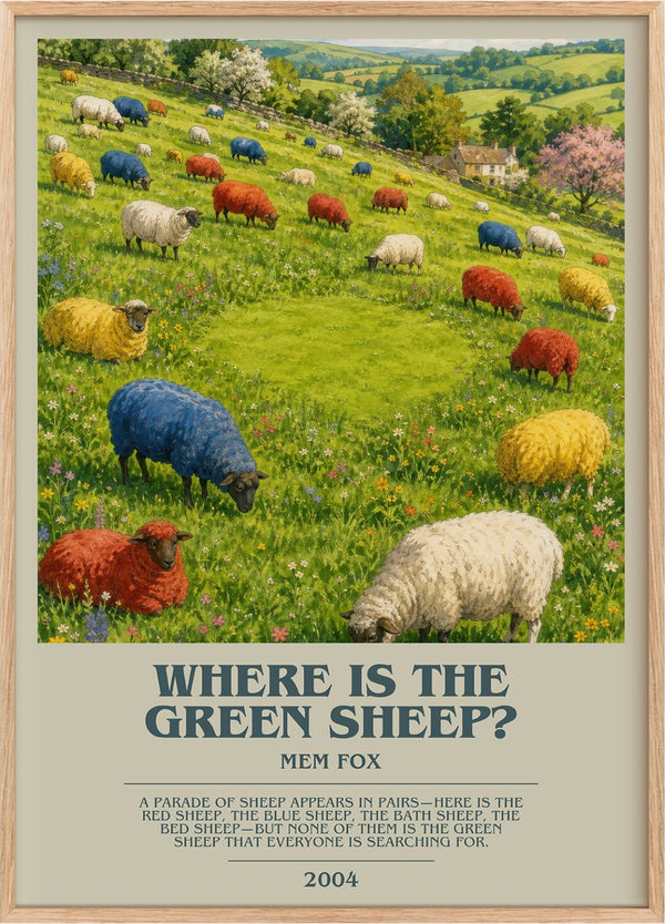 Where is the green sheep? Bookish Wall Art by Mem Fox
