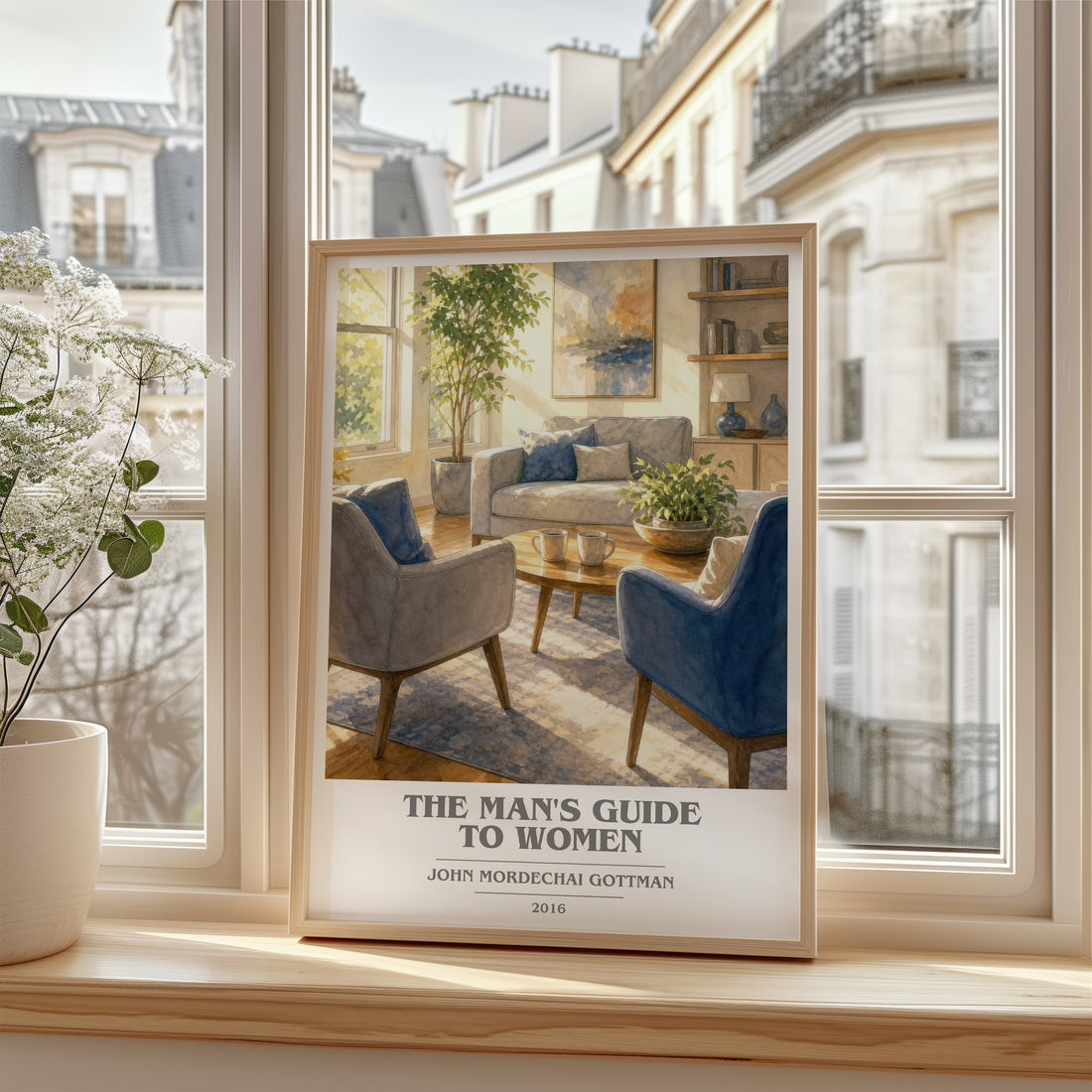 The man's guide to women book cover poster colour and style options – John Mordechai Gottman book art