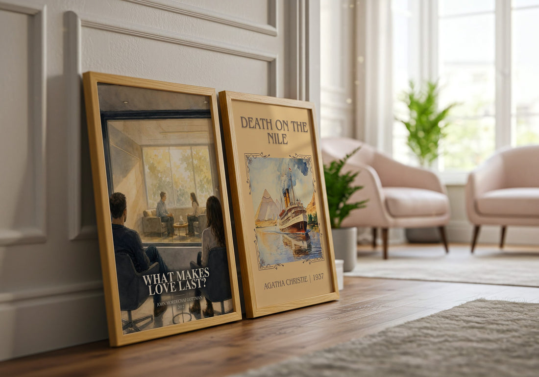 What makes love last? watercolour print framed by window – literary home decor