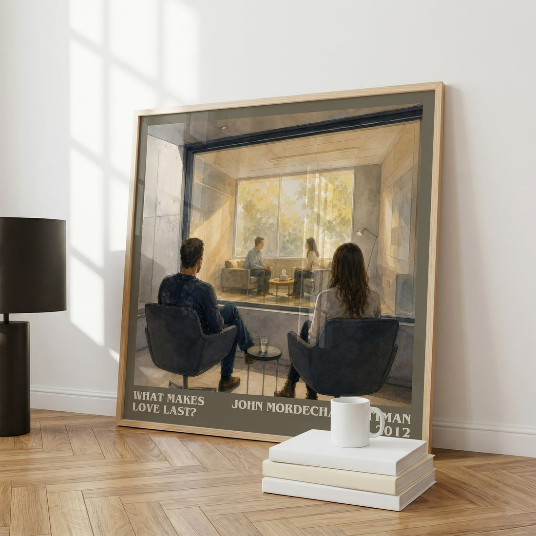 What makes love last? literary print framed by window – literary home decor