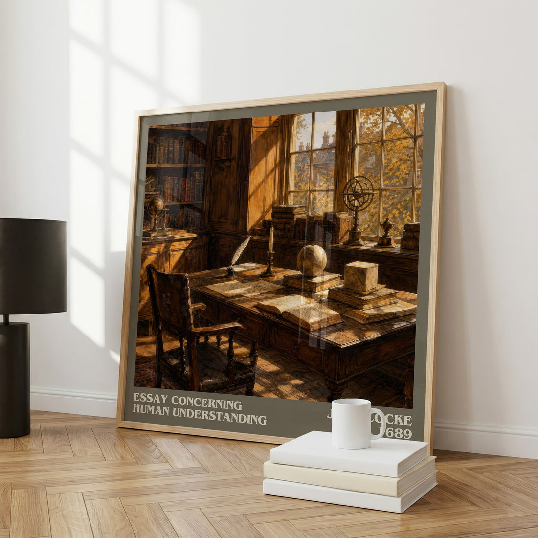 Essay concerning human understanding literary print framed by window – literary home decor